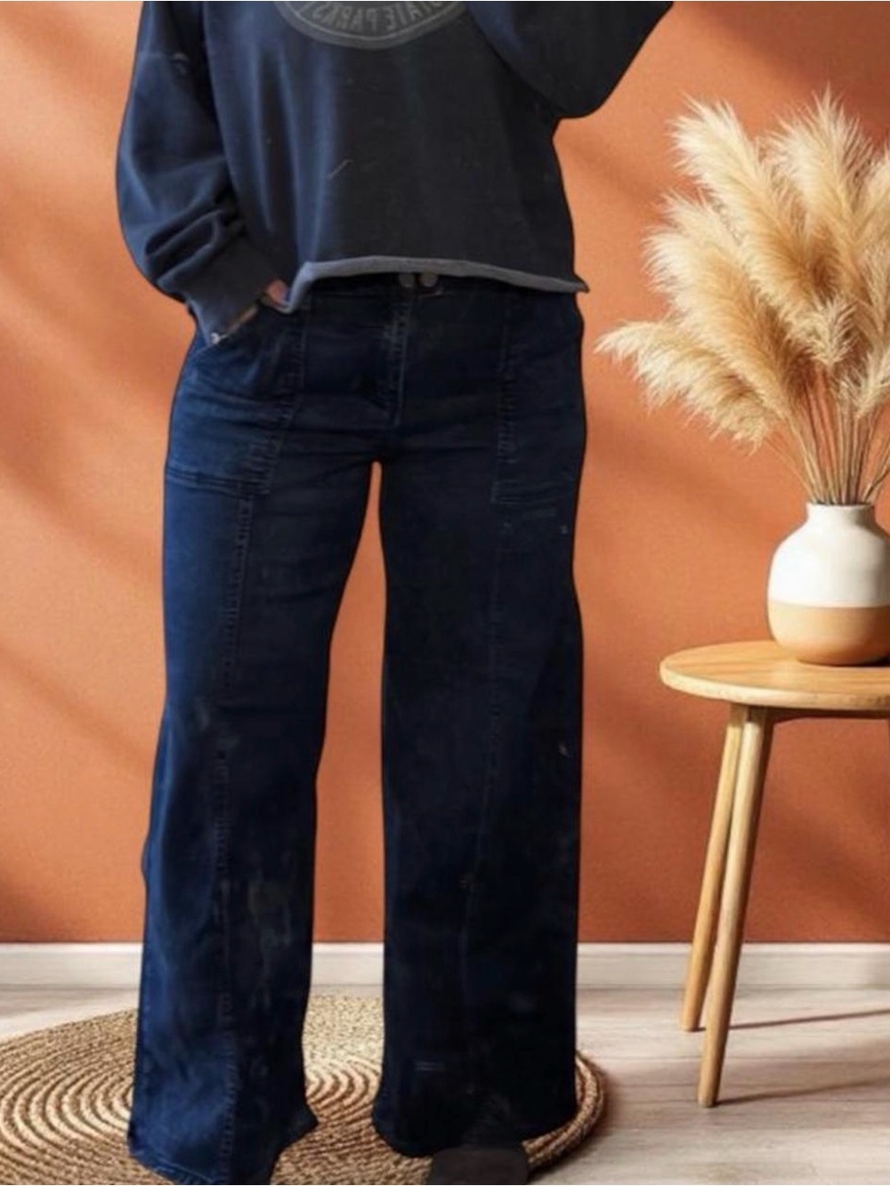 Wide Leg Dark Wash Jeans
